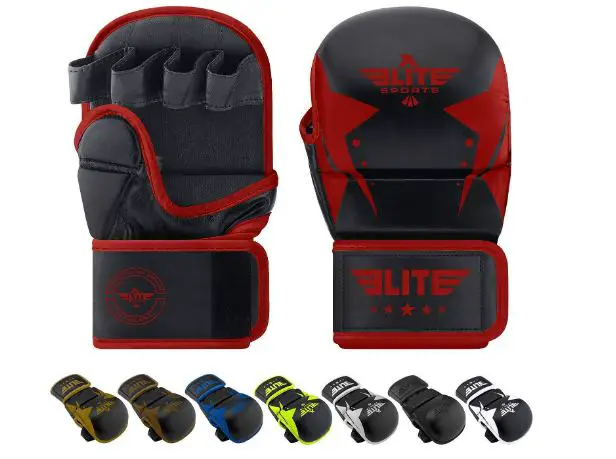 1 Elite Sports MMA Grappling Training Sparring Mitts Gloves, Best MMA Gloves for Grappling Martial Arts