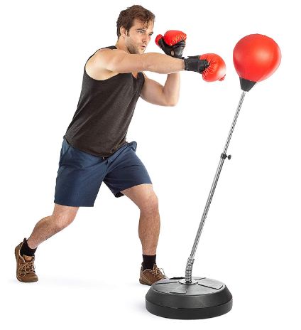 2 Tech Tools Punching Bag Reflex Boxing Bag with Stand, Height Adjustable
