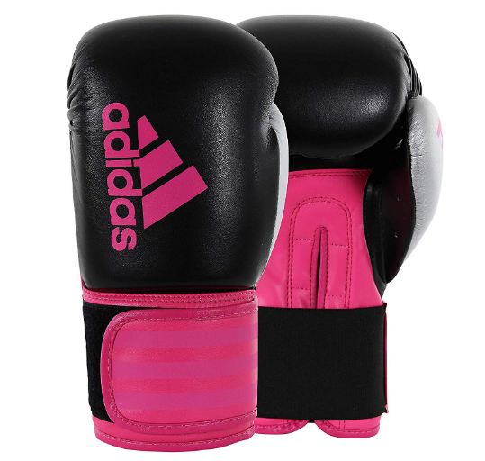  3 Adidas Women's Hybrid 100 Black/Pink Boxing Gloves