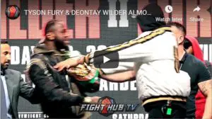 WATCH: Explosive Tyson Fury V Deontay Wilder Face Off Gets Heated Quickly