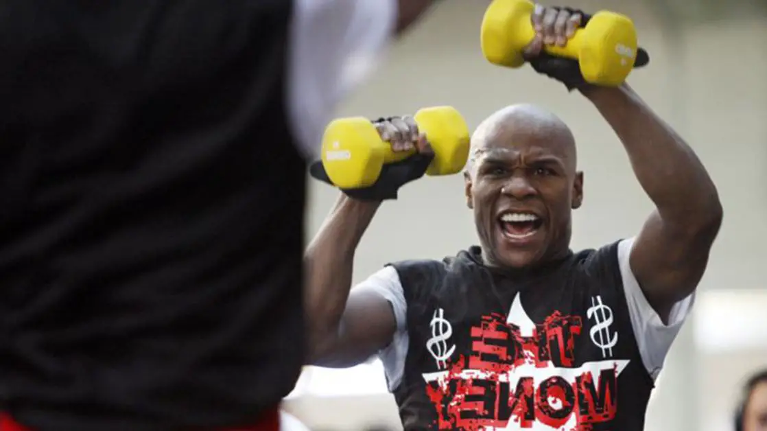 Mayweather Weighted Shadow Boxing