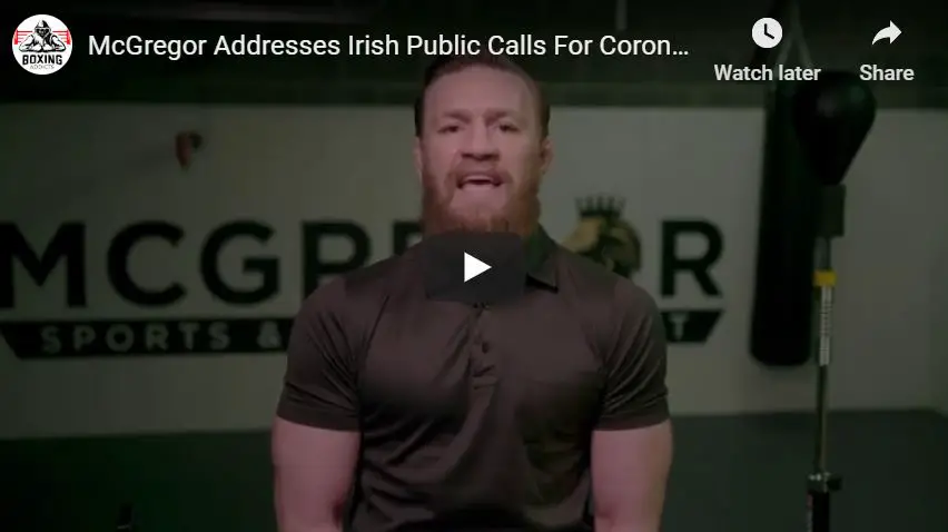 McGregor Calls For Lockdown
